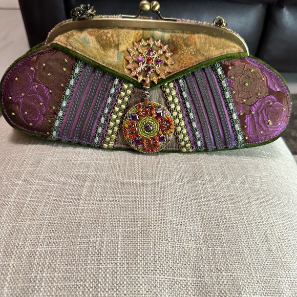 MARY Frances Elegant Multicolor Embroidered Women's Clutch - Picture 5 of 13